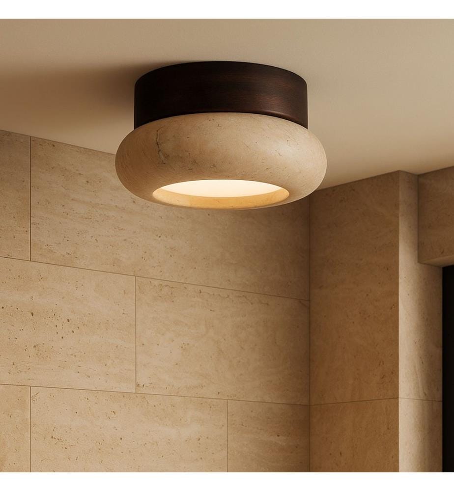 Wandleuchte, Walnuss, Beige, Holzkorpus