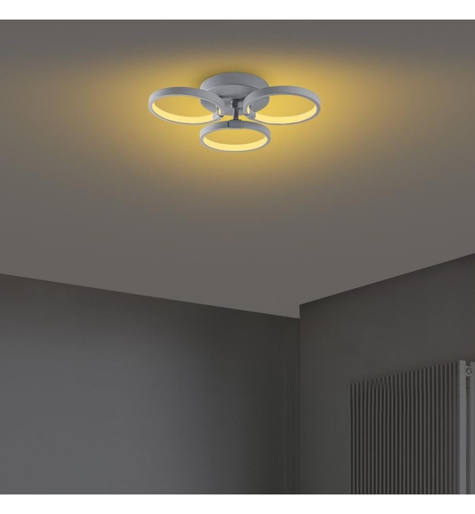 Lustre, Nardo Grey, corps en métal, socle en métal