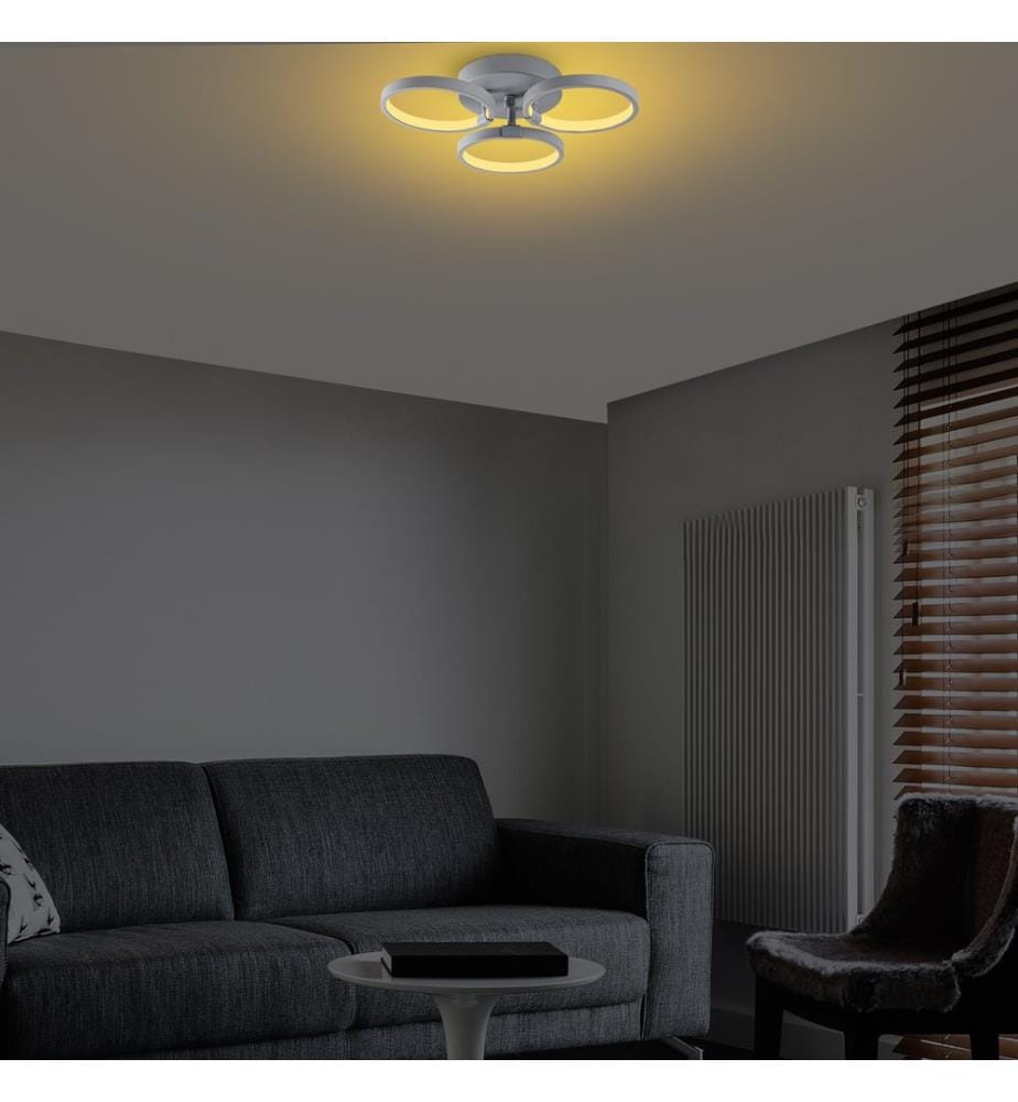 Lustre, Nardo Grey, corps en métal, socle en métal