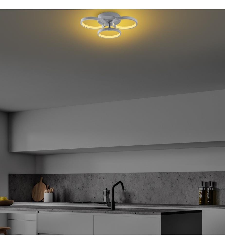 Lustre, Nardo Grey, corps en métal, socle en métal