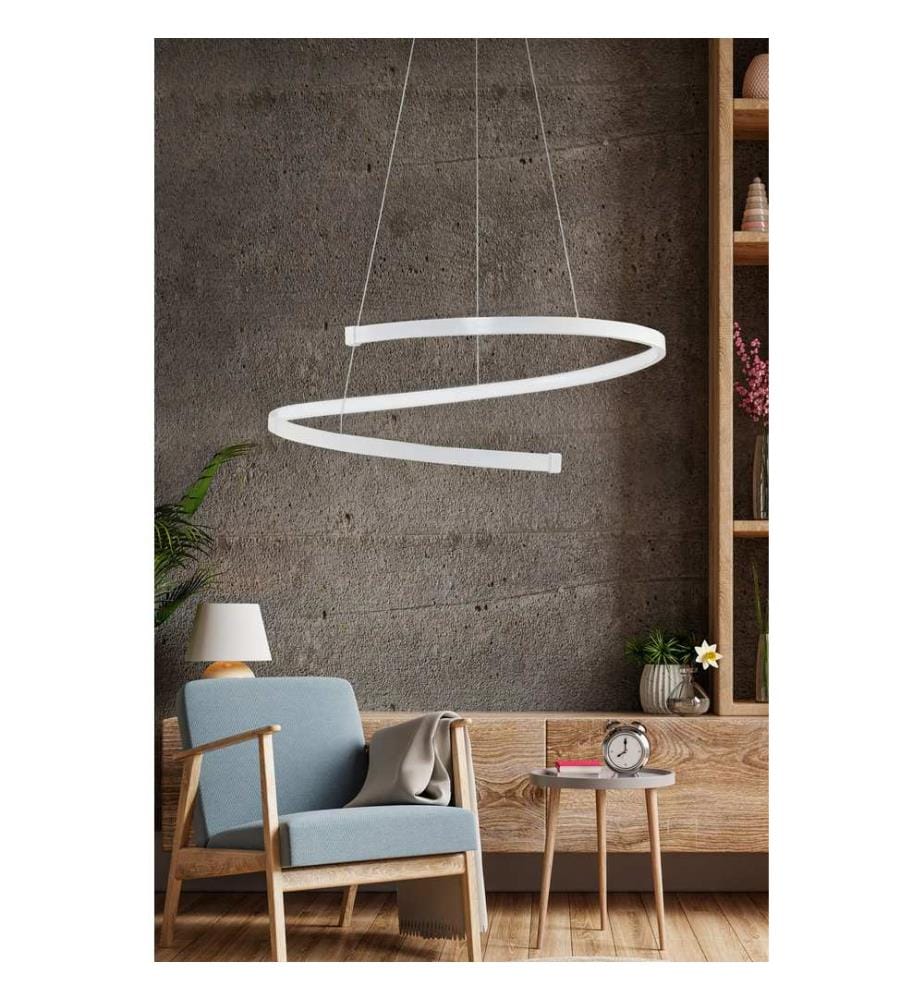 Lustre, blanc, corps en aluminium