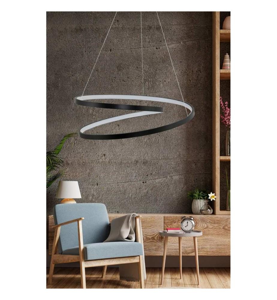 Lustre, Noir, Corps en Aliminium