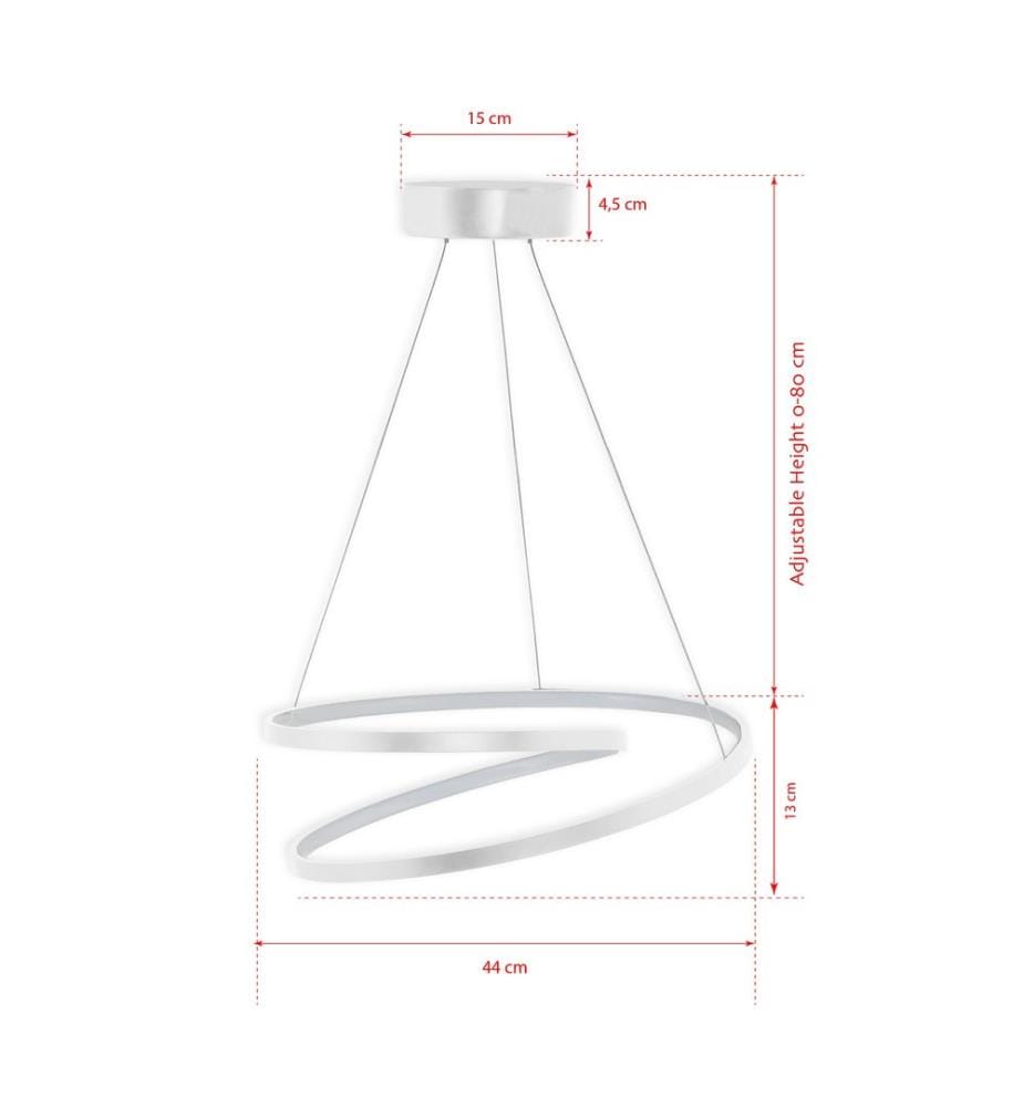 Lustre, blanc, corps en aluminium