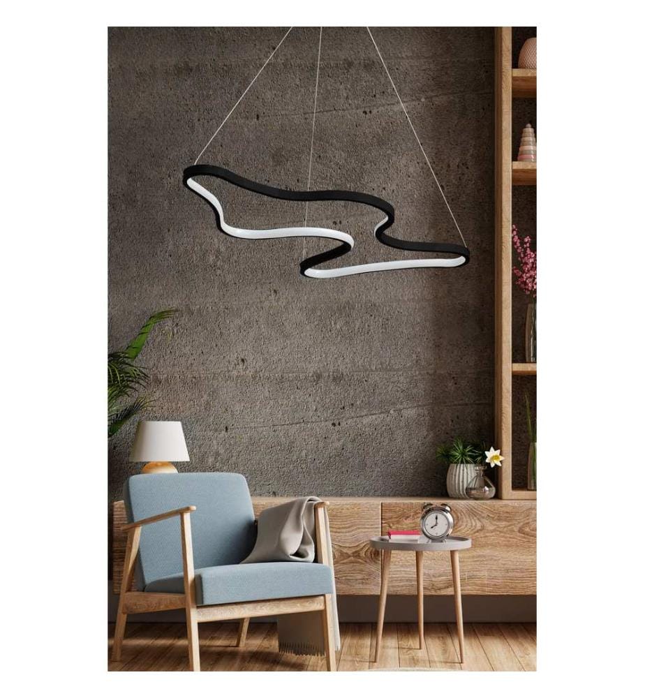 Lustre, noir, corps en aluminium