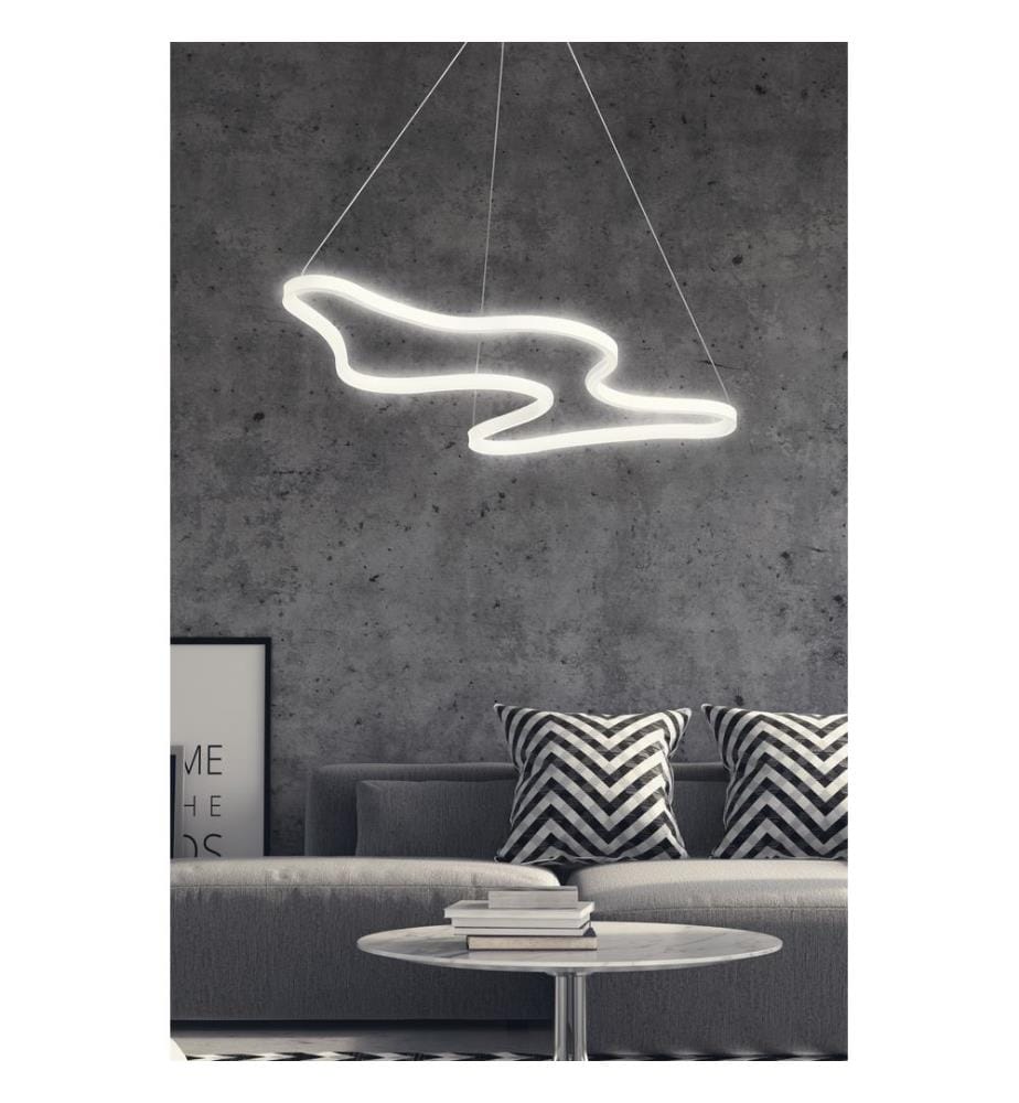 Lustre, blanc, corps en aluminium