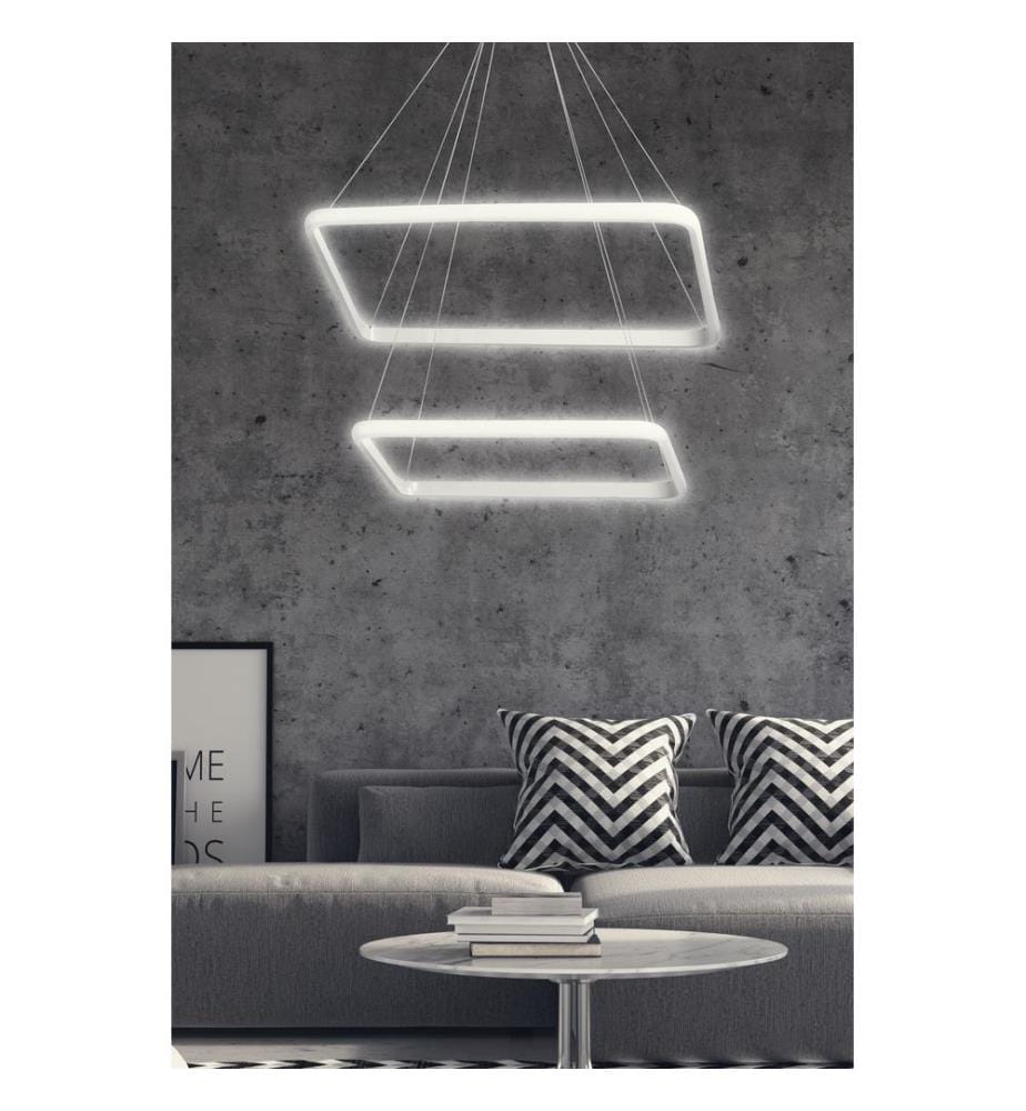 Lustre, blanc, corps en aluminium
