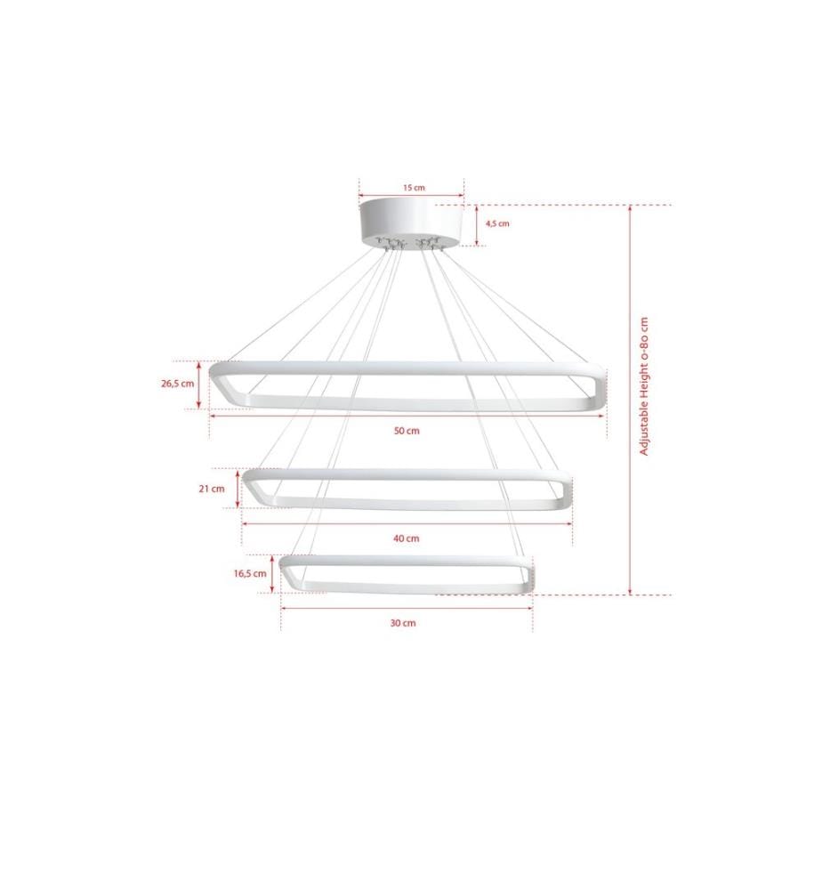 Lustre, blanc, corps en aluminium