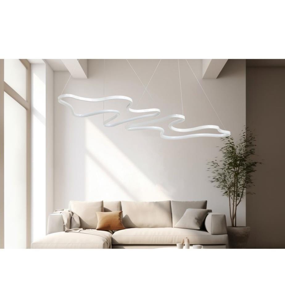 Lustre, blanc, corps en aluminium