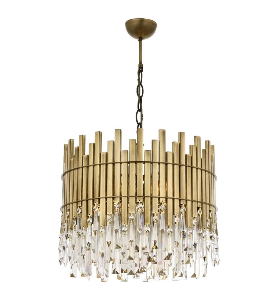 Kronleuchter, Vintage, Metallgehäuse, Kristallkappe