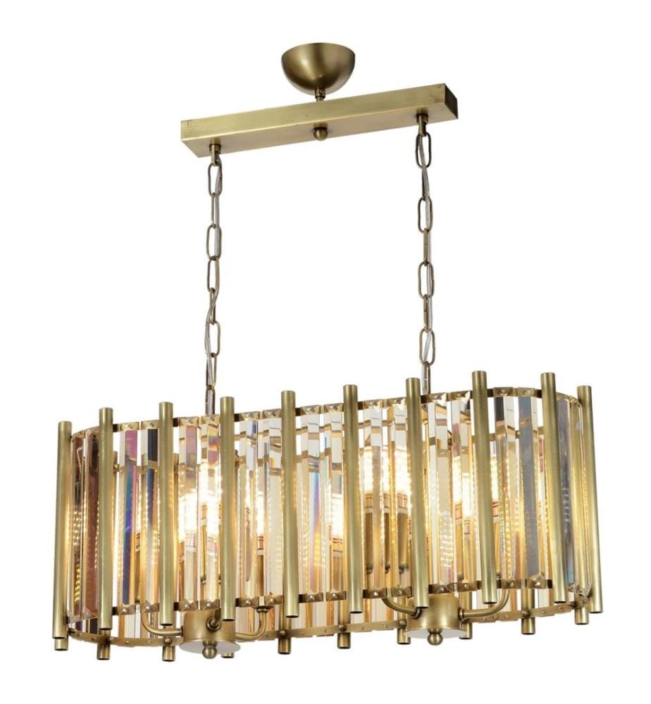 Kronleuchter, Vintage, Metallgehäuse, Kristallkappe