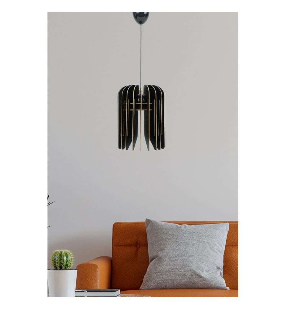 Kronleuchter, Schwarz, MDF-Körper