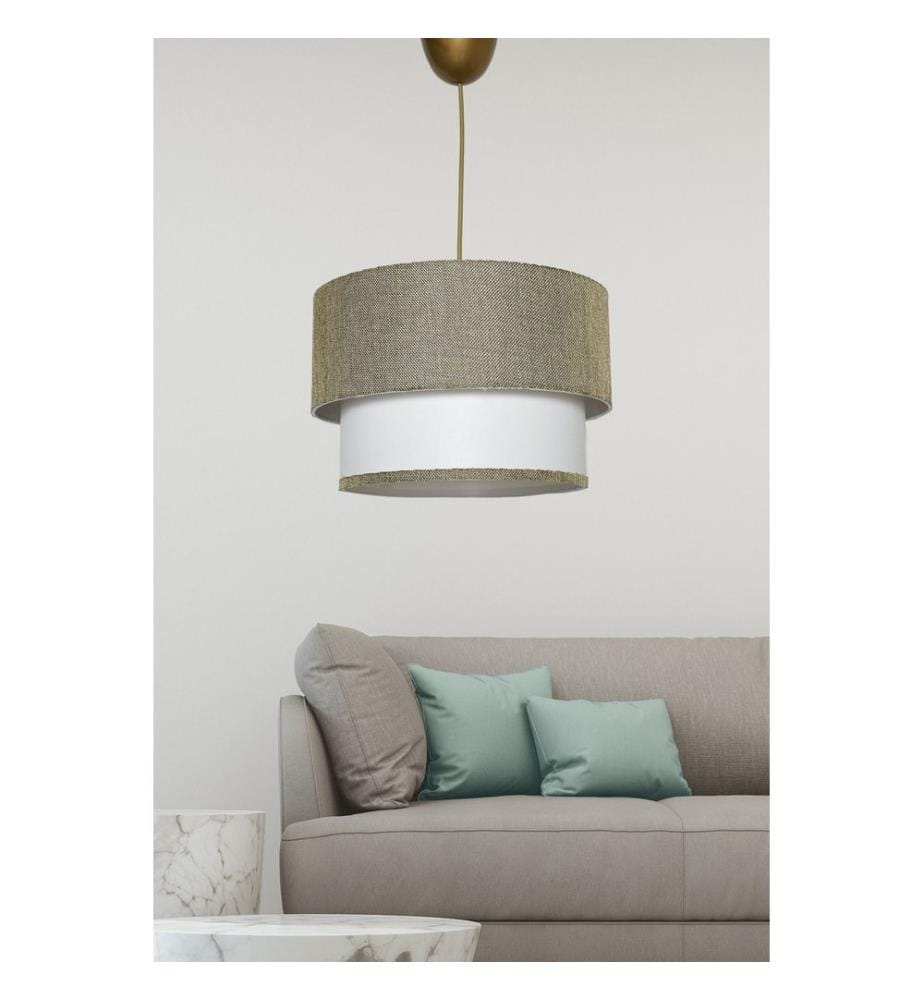 Lustre, Vert, Blanc, Corps en métal, Casquette en coton