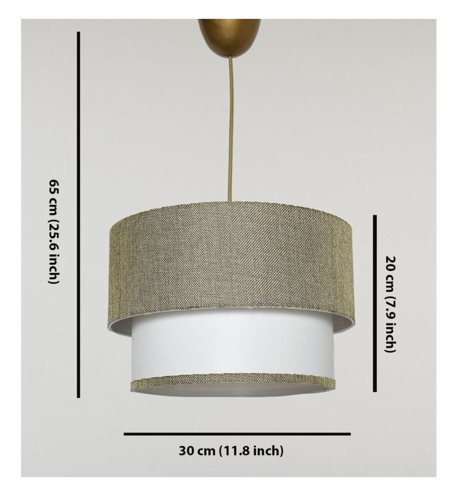 Lustre, Vert, Blanc, Corps en métal, Casquette en coton