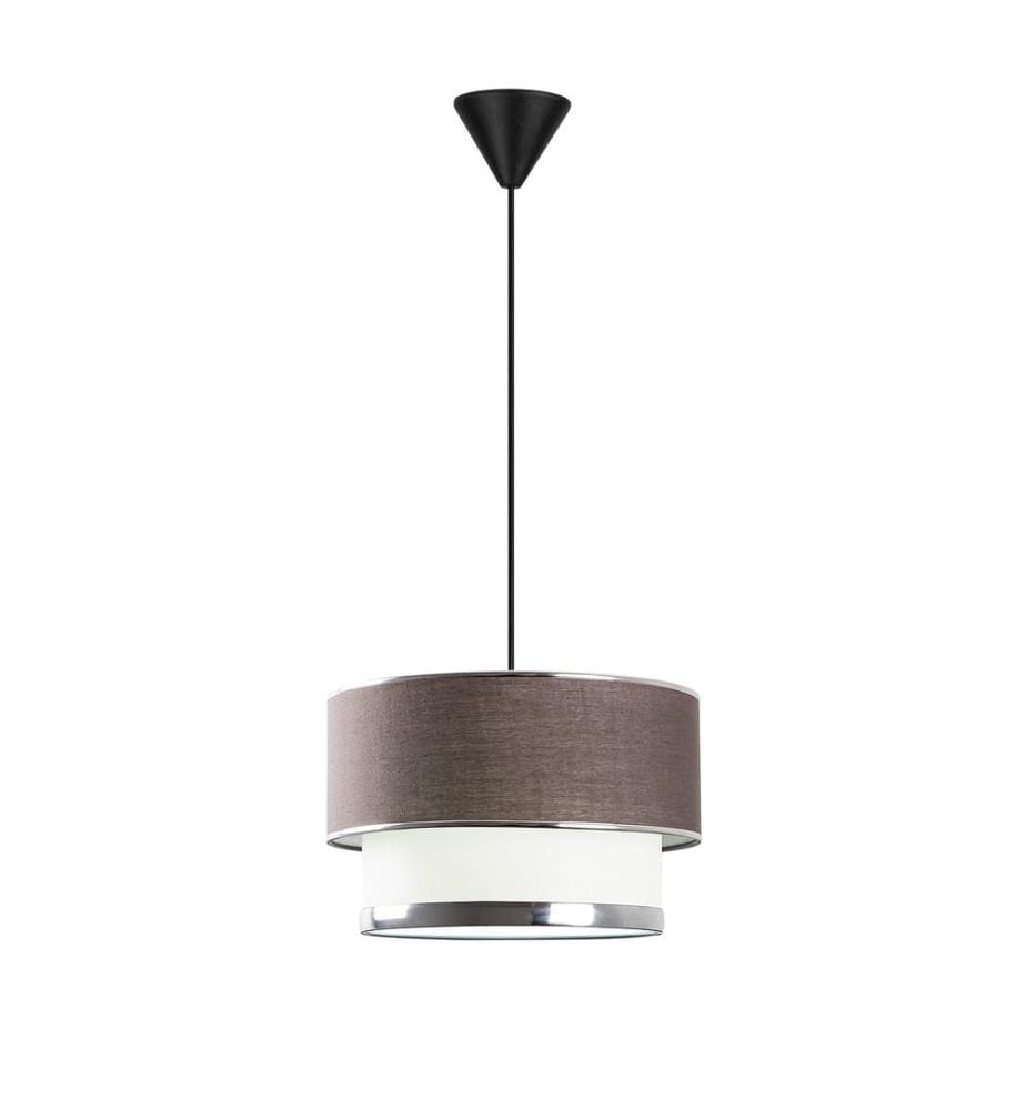 Lustre, Anthracite, Argent, Corps en métal, Capuchon en coton