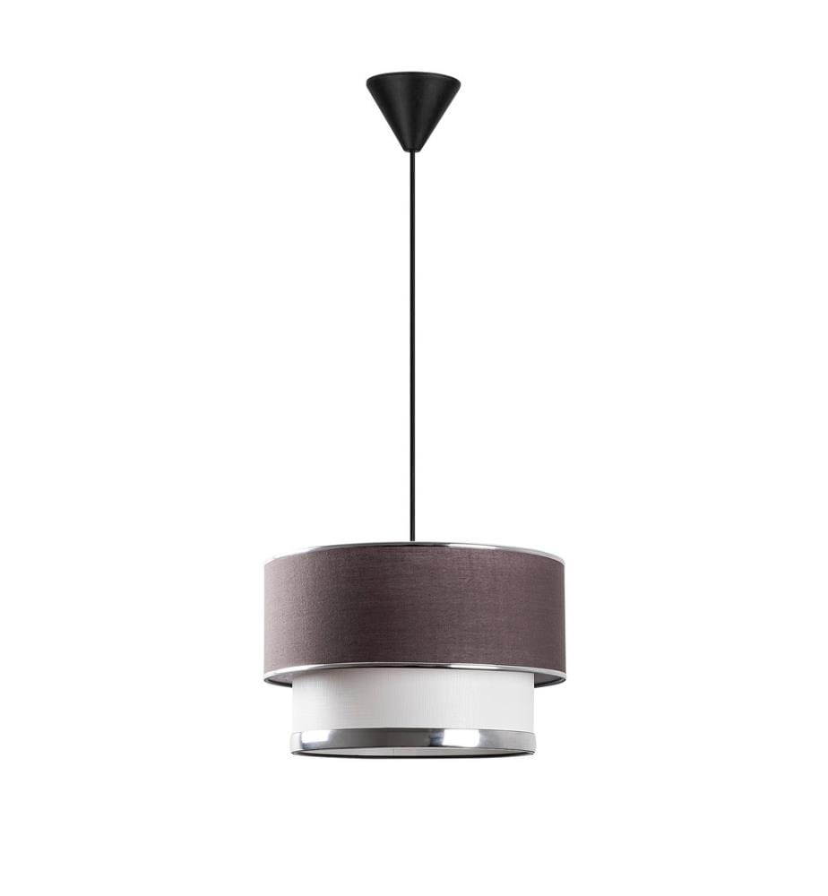 Lustre, Anthracite, Argent, Corps en métal, Capuchon en coton