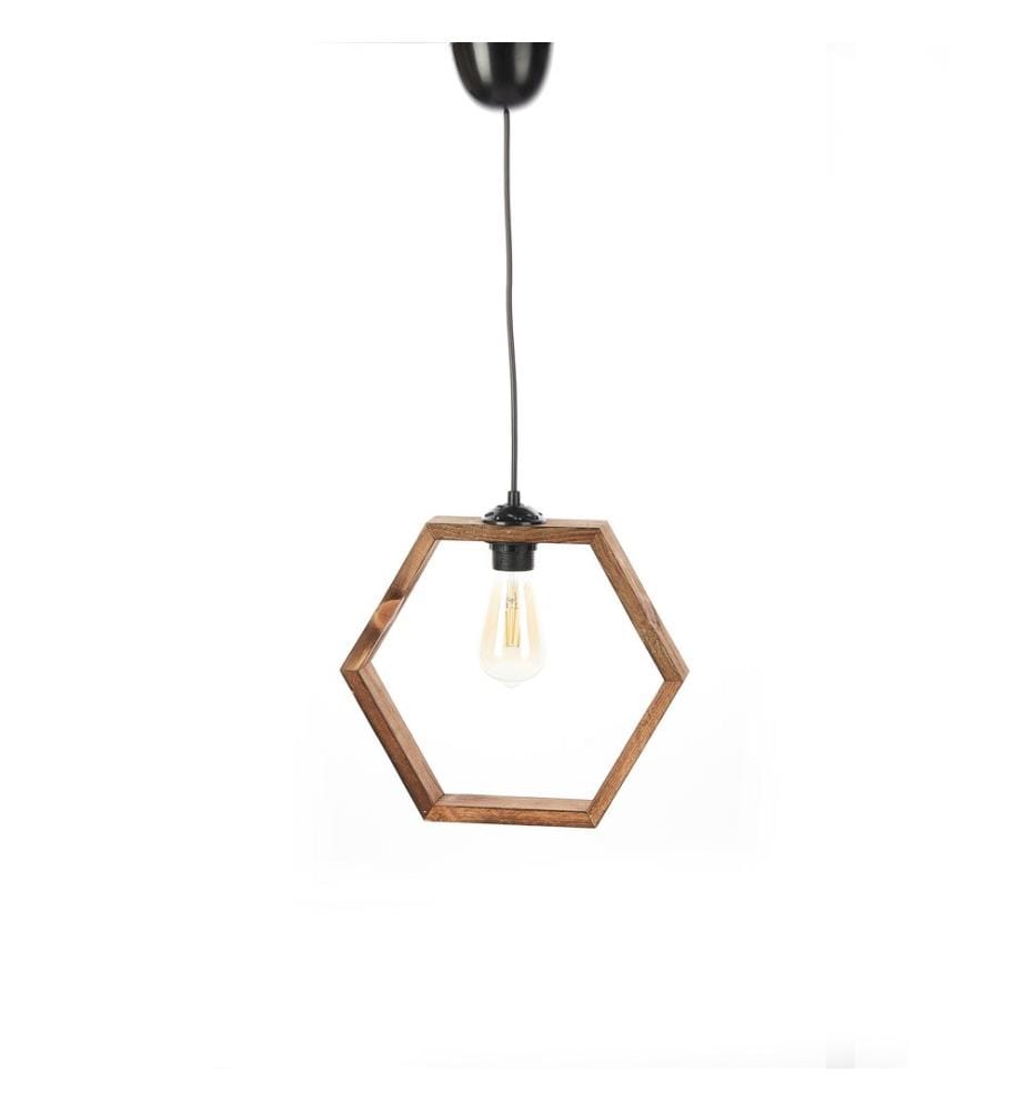 Lustre, Marron, Corps en bois