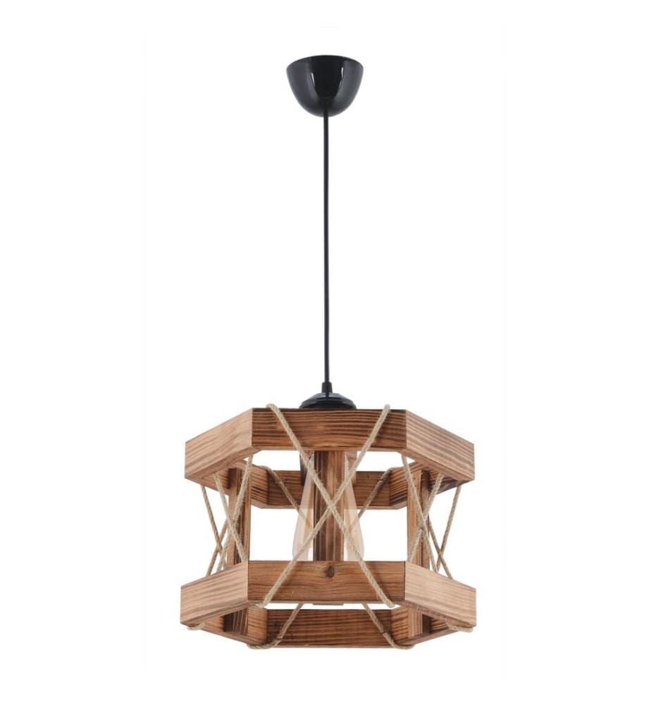 Lustre, Brun, Corps en bois
