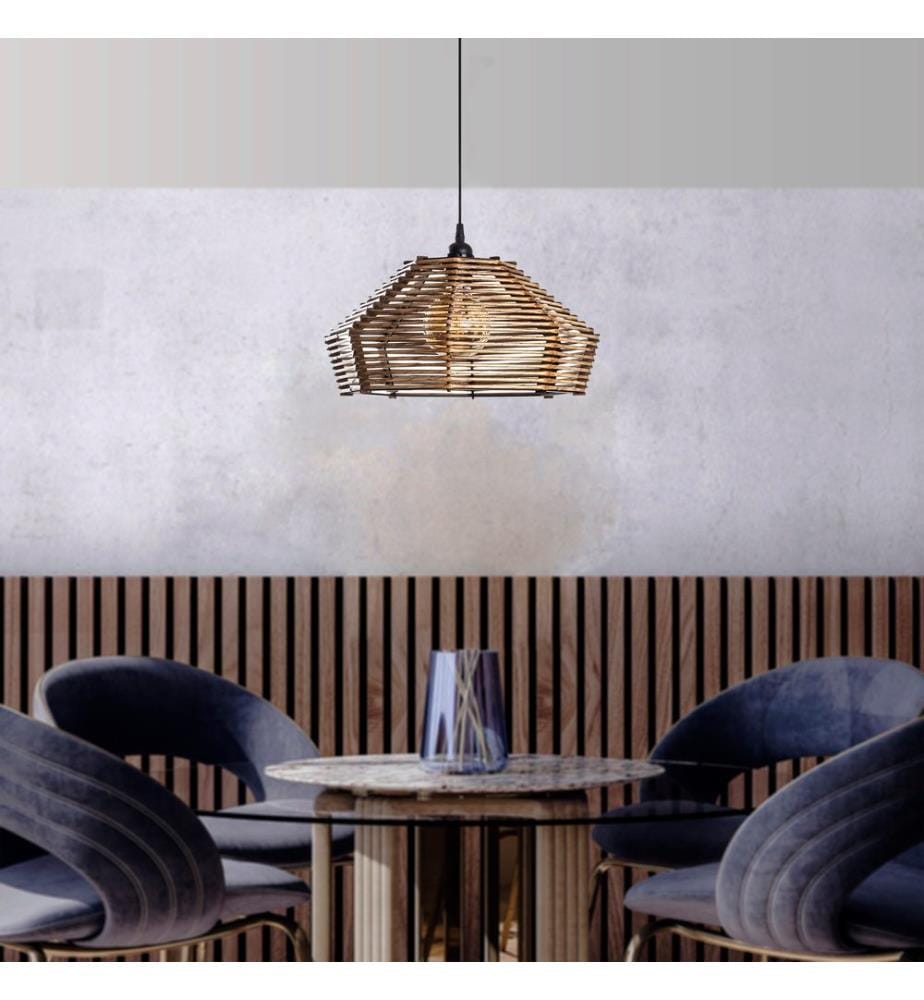 Lustre, Antiquation, Corps en bois, Réplique Bambou
