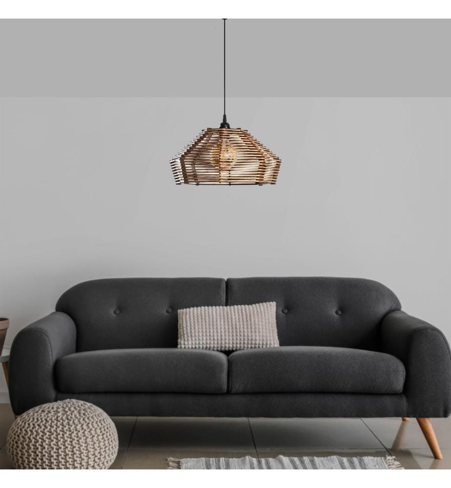 Lustre, Antiquation, Corps en bois, Réplique Bambou