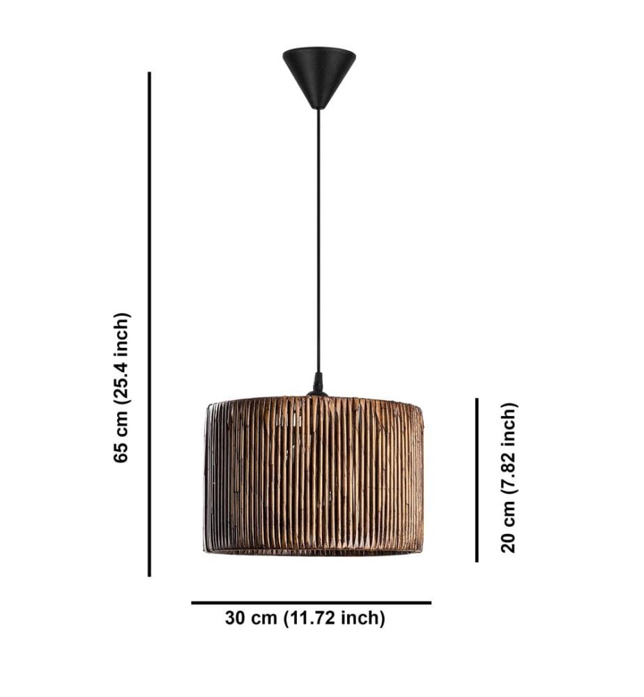 Lampadario, Antichità, Corpo in metallo, Replica di bambù