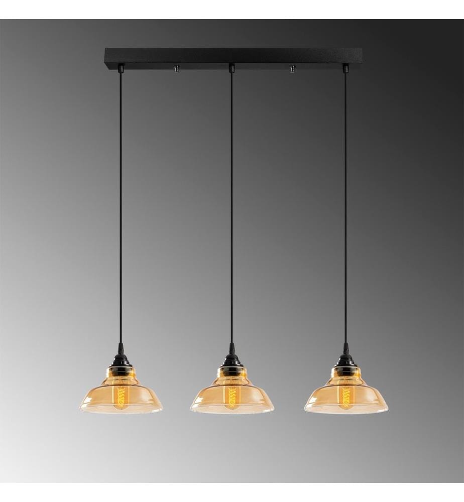 Kronleuchter, Schwarz, Metallgehäuse