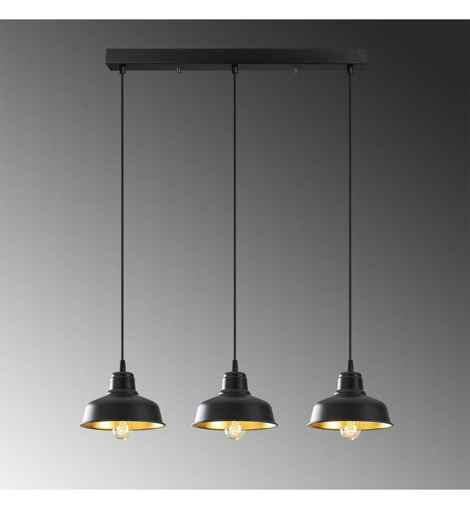 Kronleuchter, Schwarz, Metallgehäuse