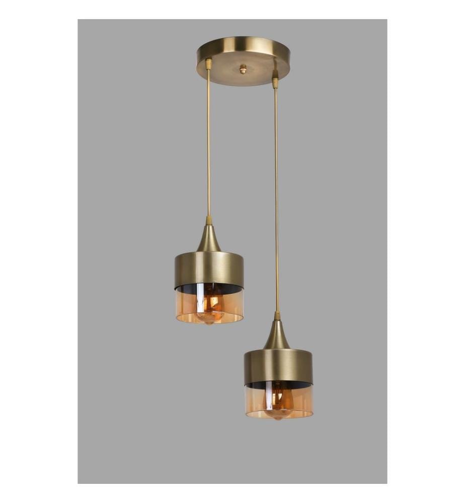 Kronleuchter, Vintage, Metallgehäuse, Glasabdeckung