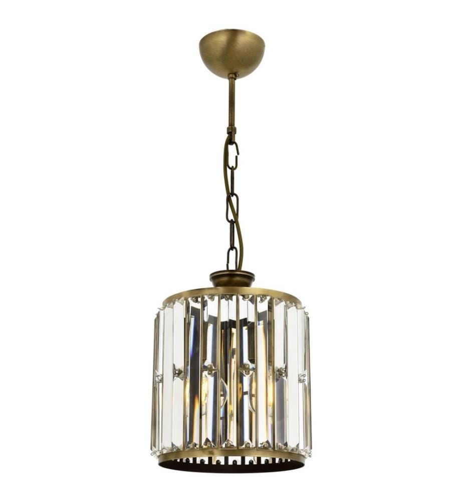 Kronleuchter, Antiquität, Metallgehäuse, Kristallkappe