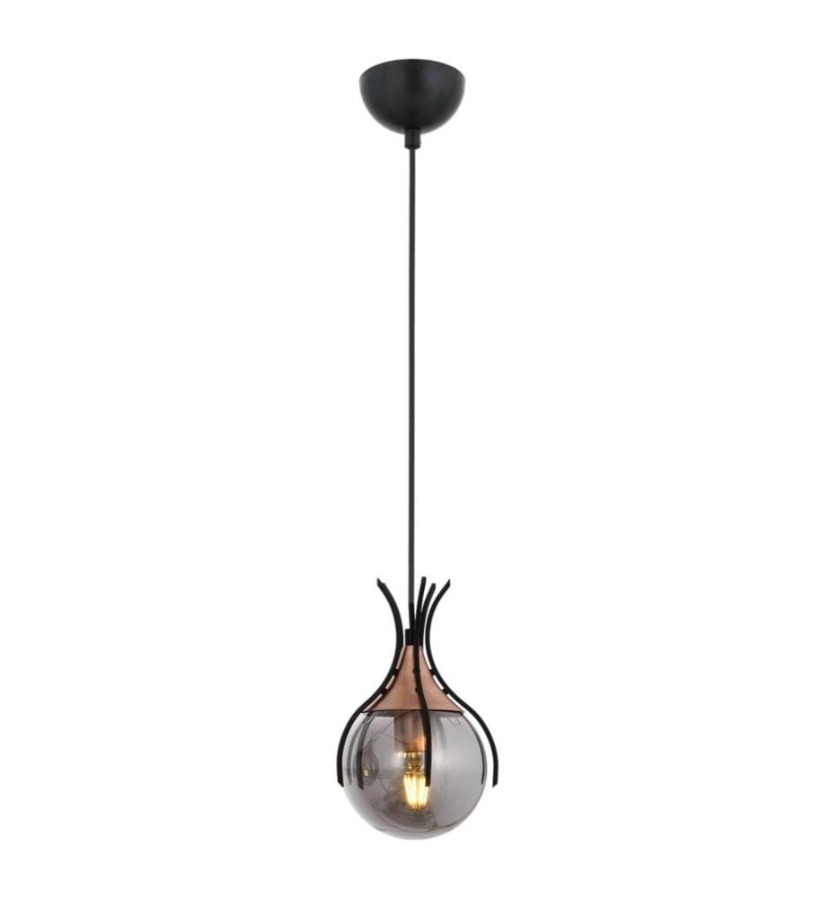 Kronleuchter, Schwarz, Bronze, Metallgehäuse, Glasabdeckung