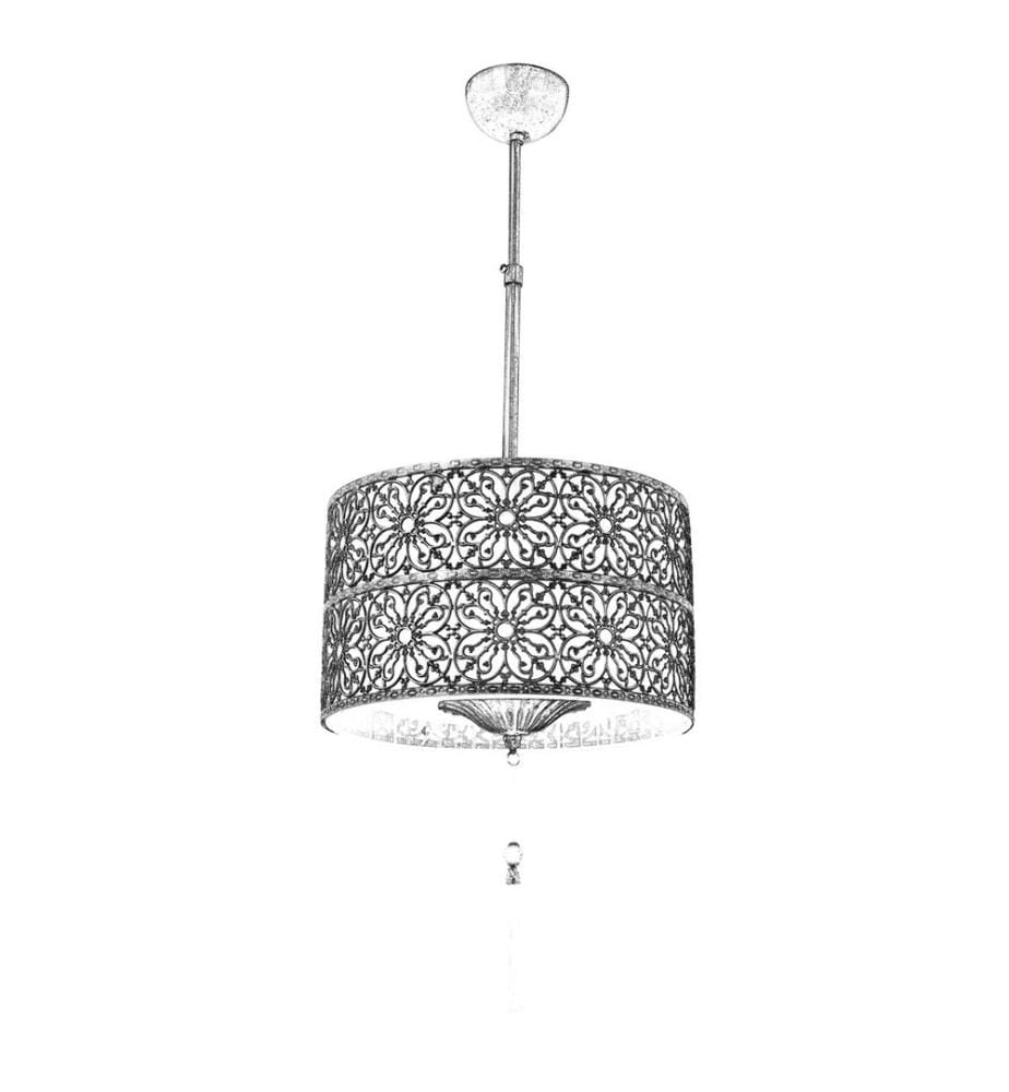 Lampadario, anticatura, corpo in metallo