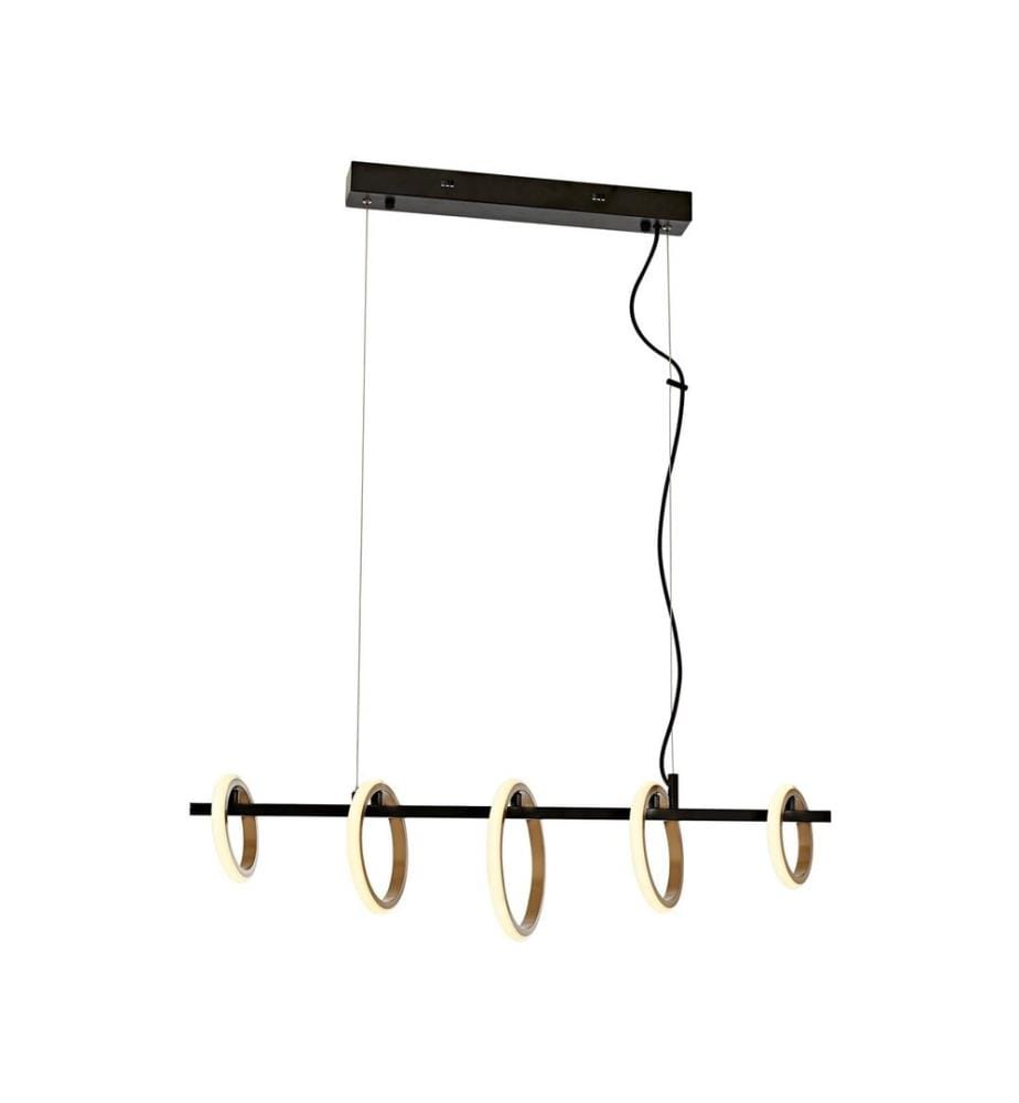 Kronleuchter, Gelb, Schwarz, Metallgehäuse, Plexiglasabdeckung