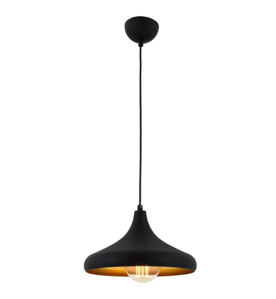 Kronleuchter, Schwarz, Metallgehäuse, Metallkappe