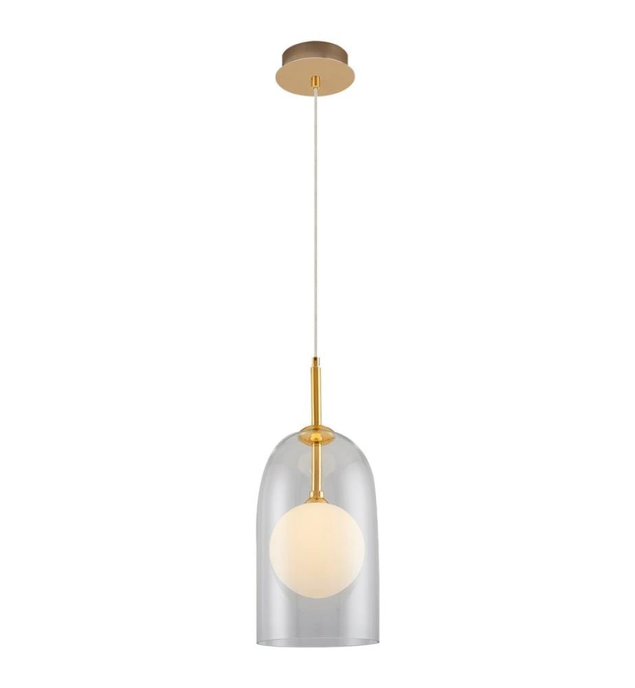 Kronleuchter, Transparent, Metallgehäuse, Glasabdeckung