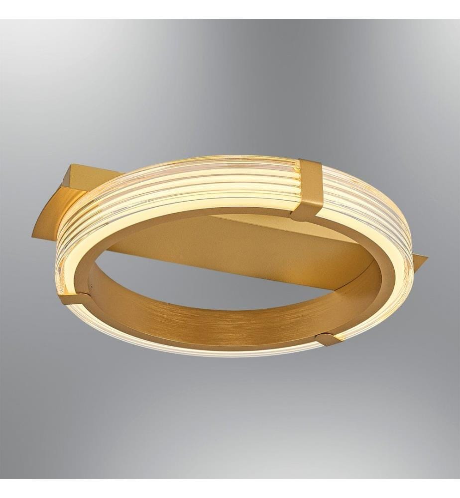 Kronleuchter, Gold, Metallgehäuse, Acrylkappe