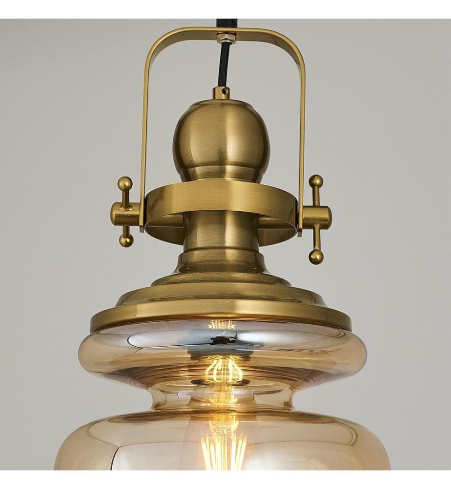 Kronleuchter, Honig, Metallgehäuse