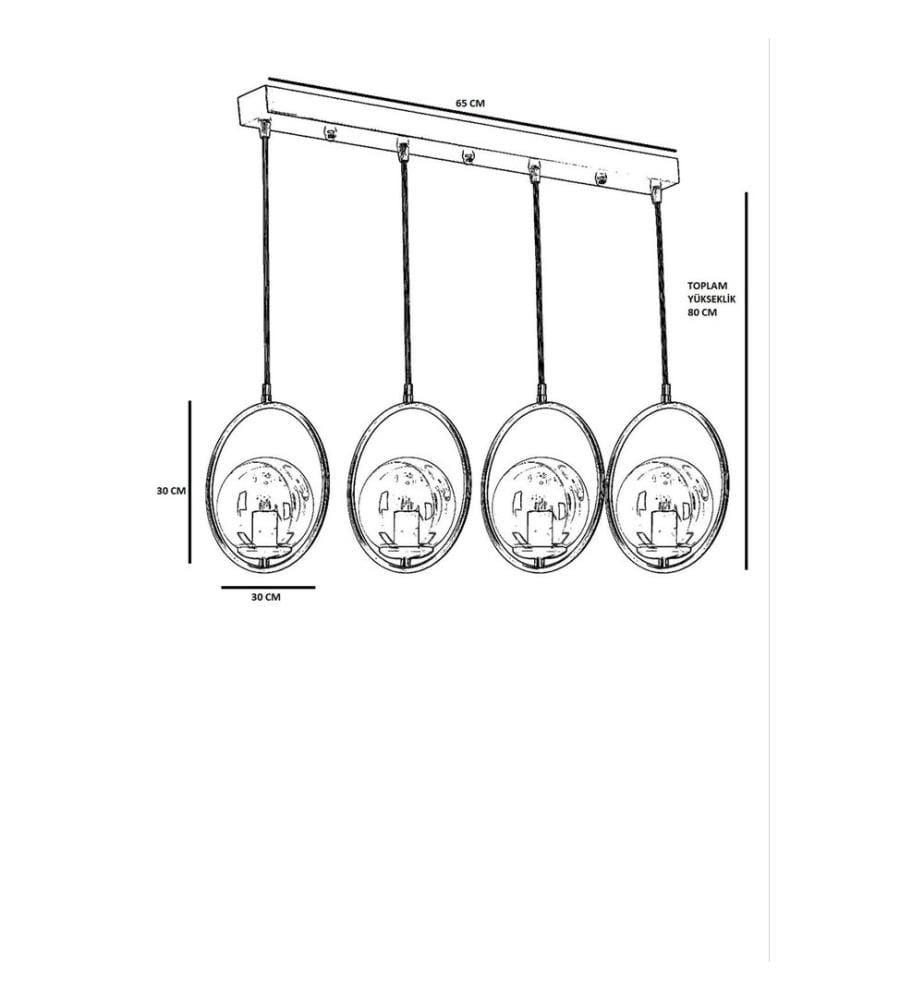 Lampadario, Bianco, Rame, 100% Metallo