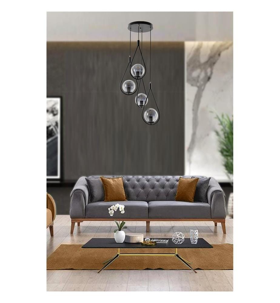 Lustre, noir, 100% métal