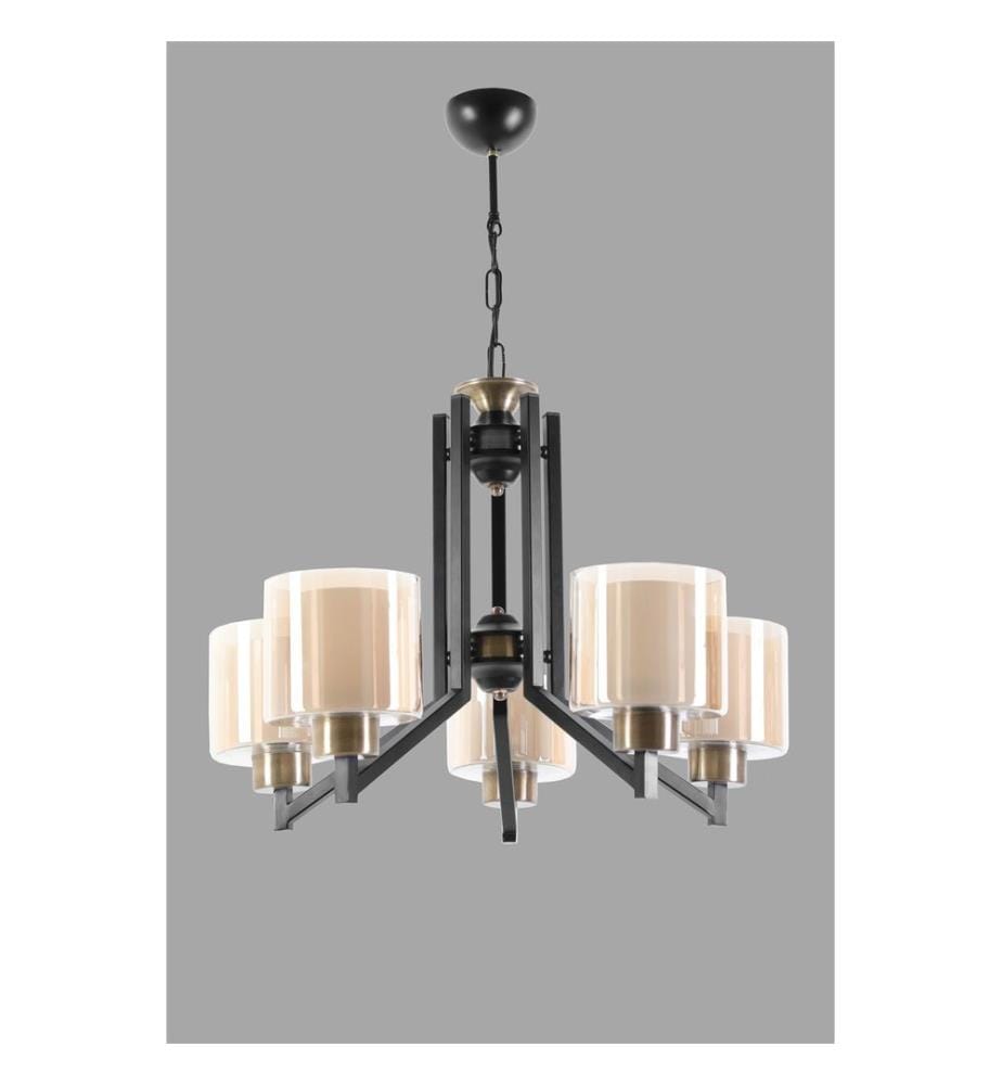 Lampadario, Nero, Rame, 100% Metallo