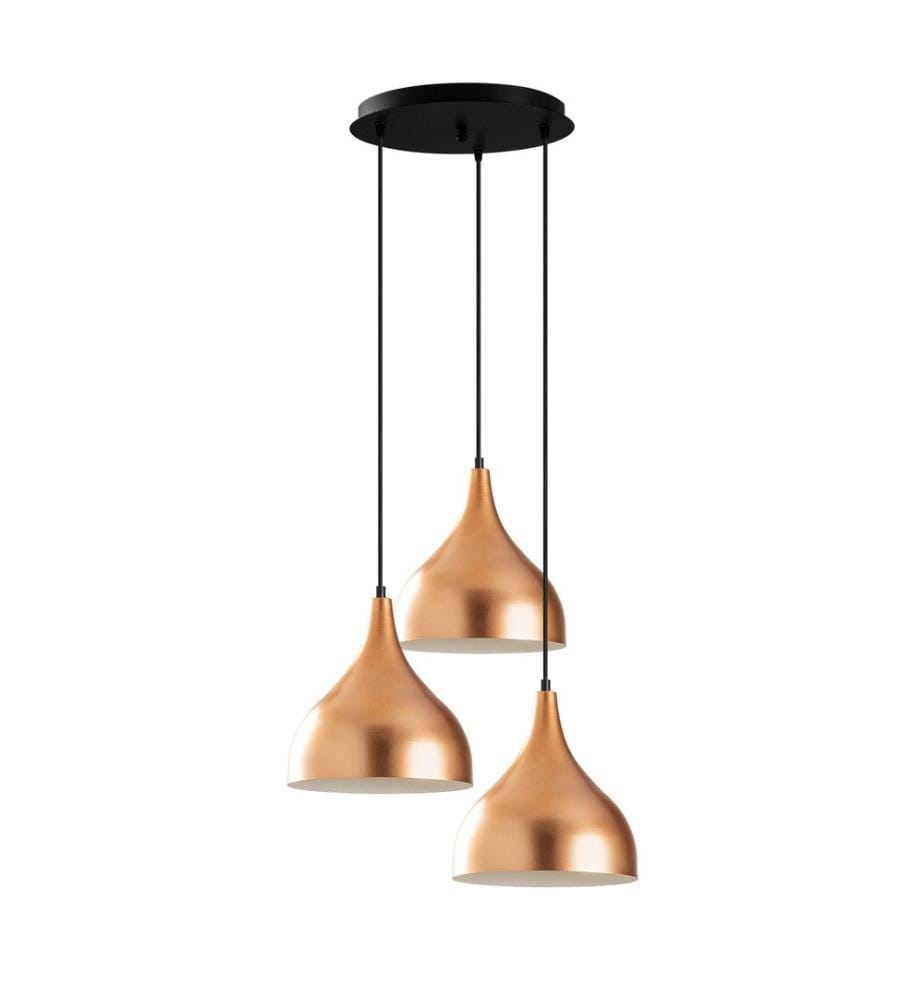 Kronleuchter, Kupfer, Schwarz, Metallkorpus