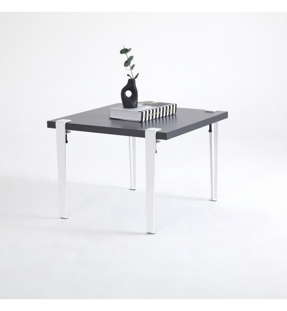 Table basse, anthracite, blanc, panneau de particules mélaminé