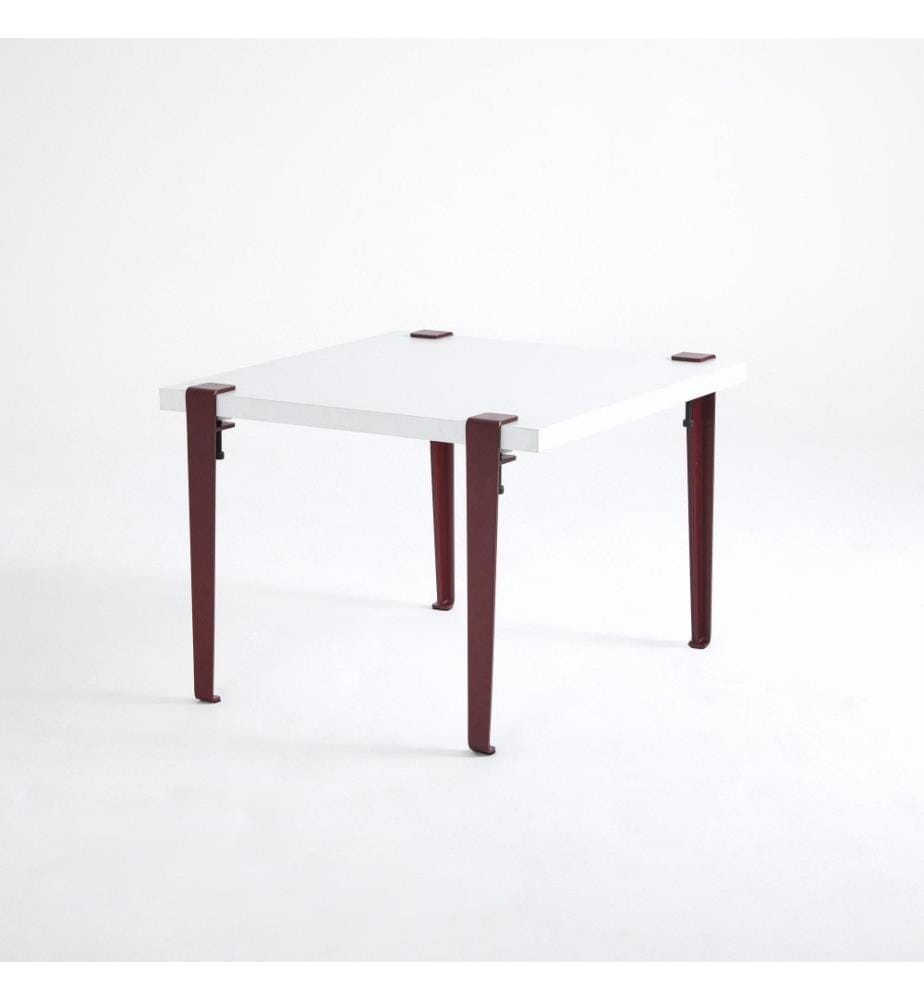 Table basse, blanc, bourgogne, panneau de particules mélaminé