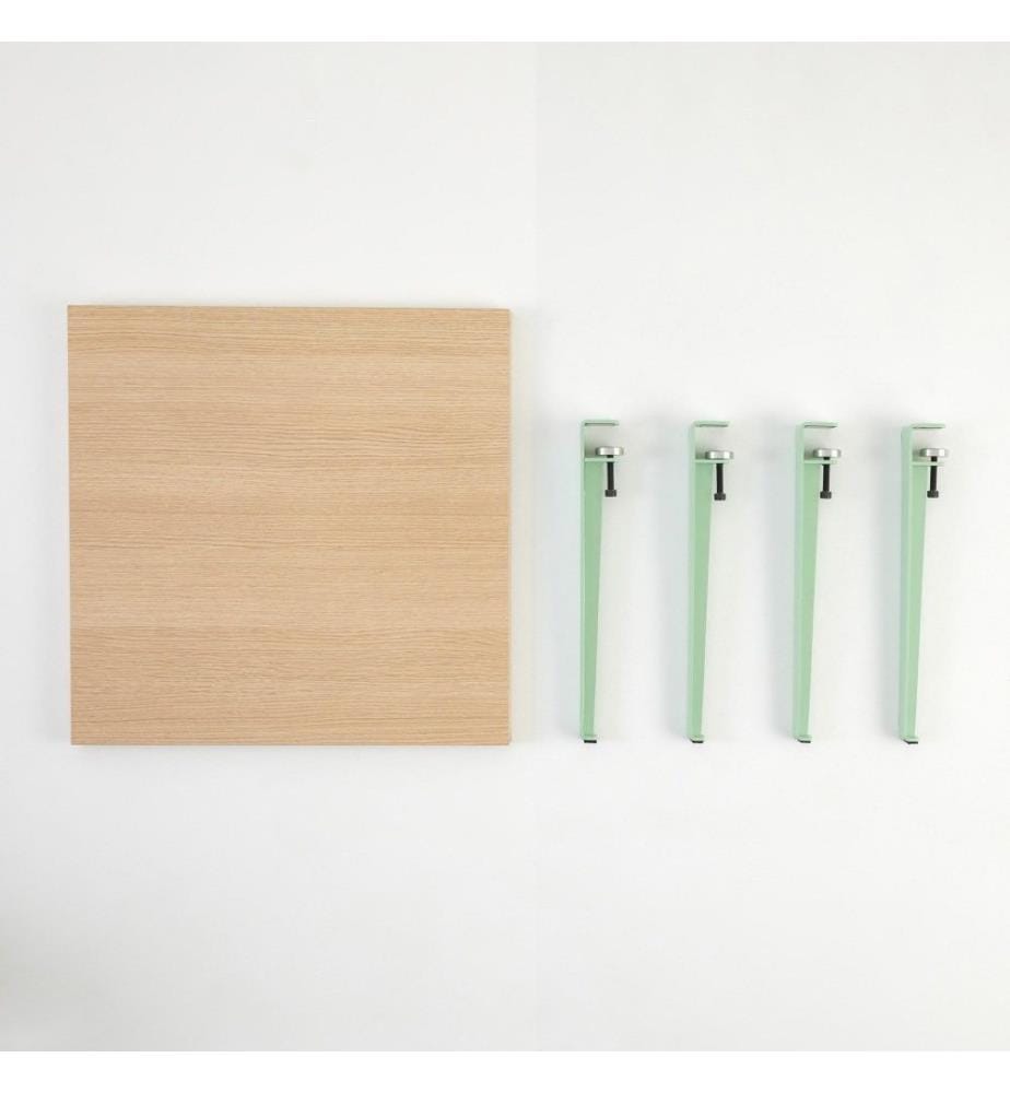 Table basse, bois, vert menthe, panneau de particules mélaminé