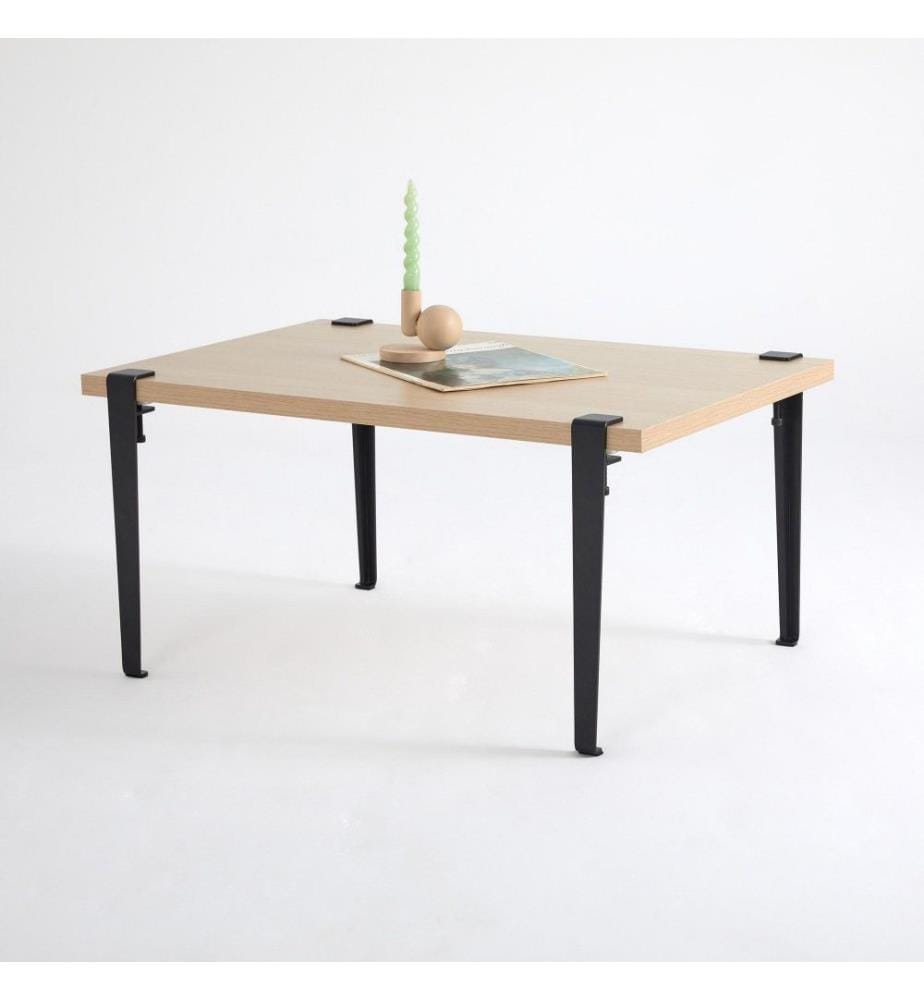 Table basse, bois, noir, panneau de particules mélaminé