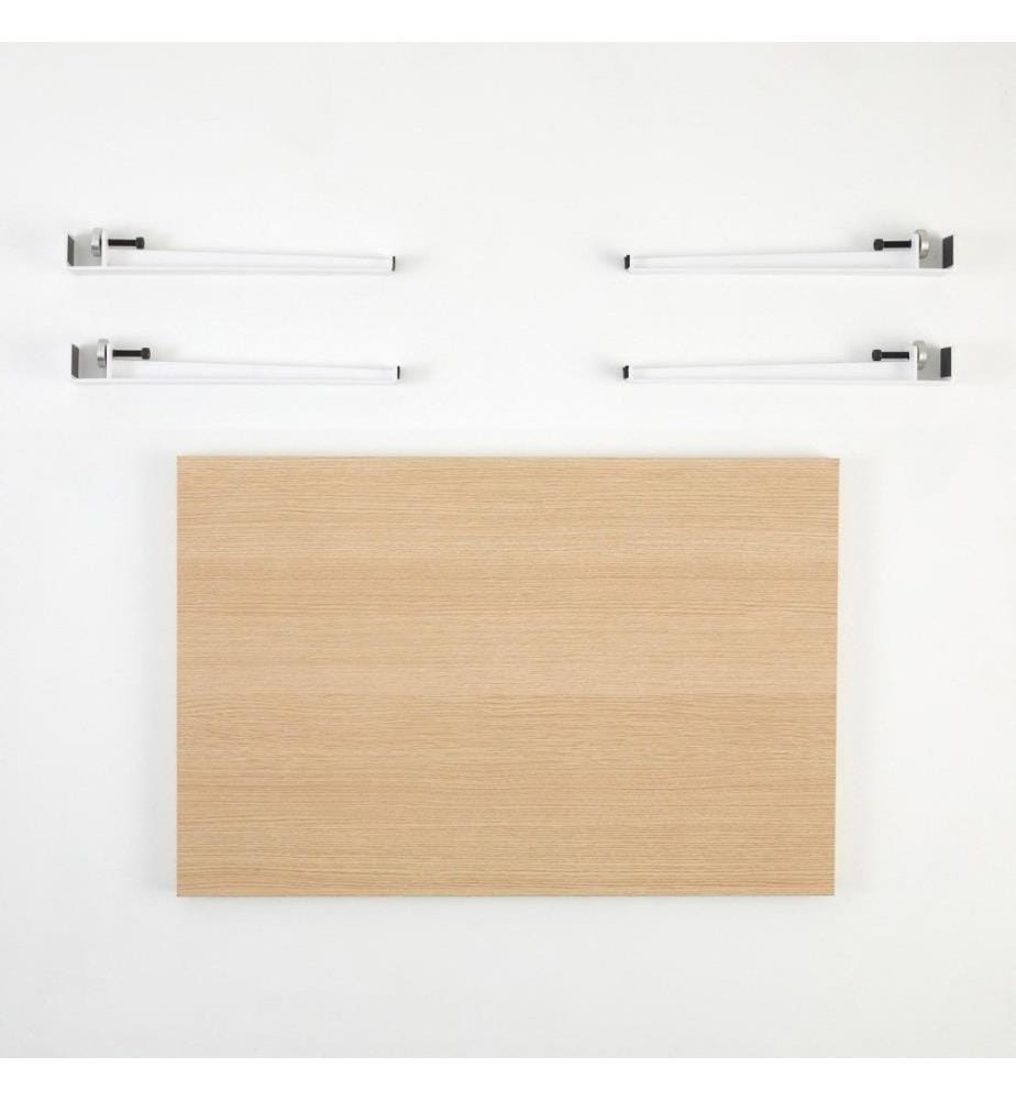 Table basse, bois, blanc, panneau de particules mélaminé