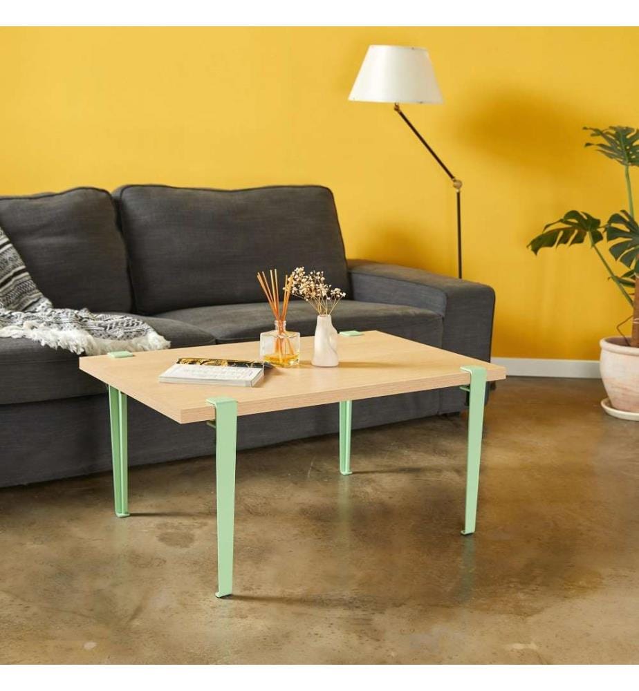 Coffee Table, Wooden, Mint Green, Melamine Coated Particle Board