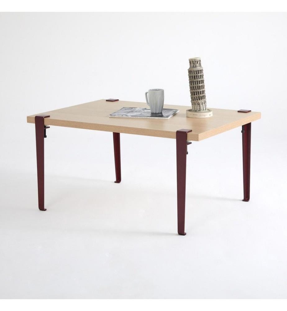Table basse, bois, bourgogne, panneau de particules mélaminé