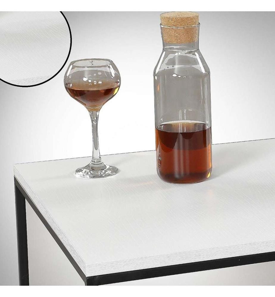Table basse, blanc, panneau de particules mélaminé