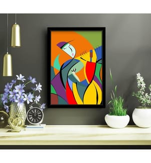 Dekoratives gerahmtes MDF-Bild, mehrfarbig, 100 % MDF, Rahmen: 100 % HOLZ