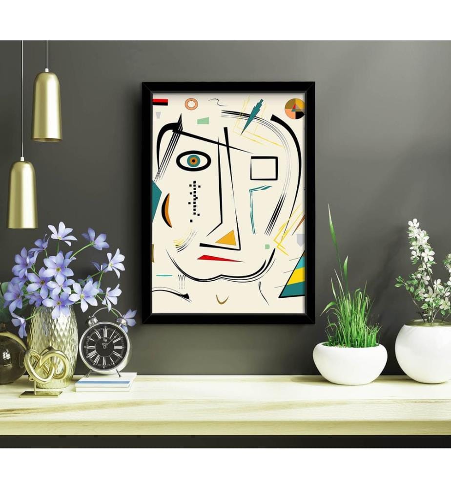 Dekoratives gerahmtes MDF-Bild, mehrfarbig, 100 % MDF, Rahmen: 100 % HOLZ