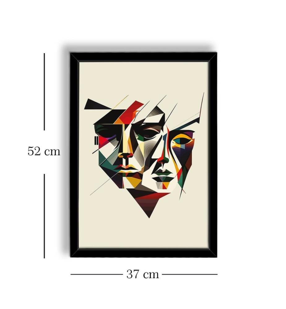 Dekoratives gerahmtes MDF-Bild, mehrfarbig, 100 % MDF, Rahmen: 100 % HOLZ